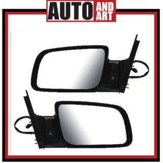 New Pair Set Power Side Mirror Glass Housing Assembly Chevy GMC Pickup 