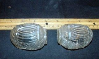 Two Vintage Glass Bird Cage Feeders EX!!