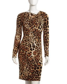 Leopard Print Jersey Dress   