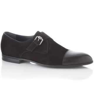 Gucci Black Suede Silver Buckle Loafers