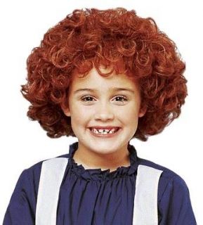 Girls Halloween Costume Curly Red Orphan Annie Wig