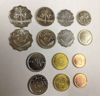Iraq Last Coins Saddam Hussein Era + New Iraqi Dinar Coins Total (14 
