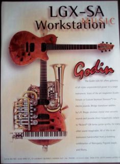 1997 Godin LGX SA Guitar vintage musical instrument ad