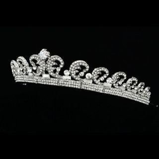   Middleton Royal Wedding CZ Crystal Rhinestone Bridal Crown Tiara V849