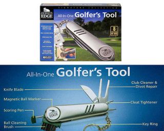   In One Golfers Tool   Cleat Tightener, Brush, Scoring Pen, Ball Marker
