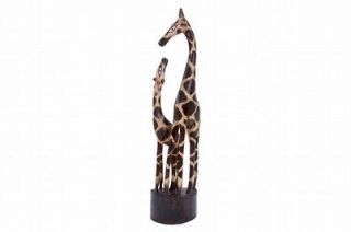 wooden giraffe statue in Collectibles