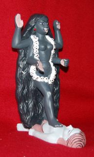 DIVINE MOTHER KALI ON SHIVA   GANGES CLAY STATUE   NEW