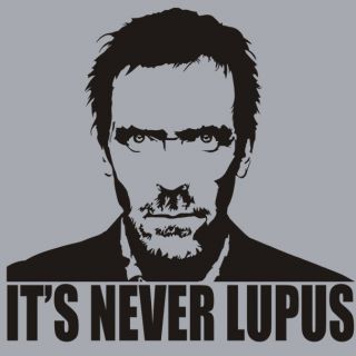 Its Never Lupus Dr House M.D Mens Grey T Shirt Gregory