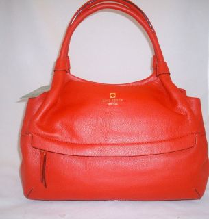 Kate Spade Handbag STEVIE Grant Park Leather Geranium NWT $428