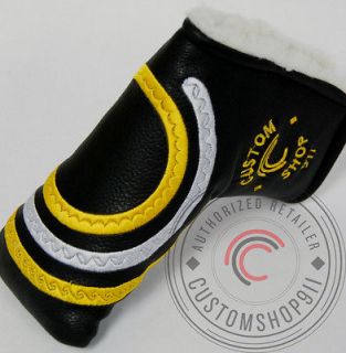   Putter cover BLACK and YELLOW Headcover Fits Scotty Cameron Blade