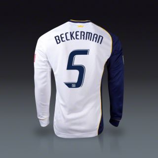 adidas Kyle Beckerman Real Salt Lake Long Sleeve Authentic Away Jersey 