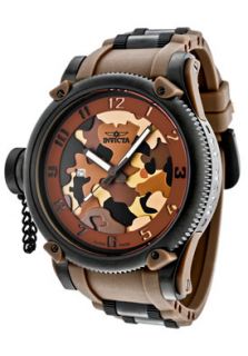 Invicta 1198 Watches,Mens Russian Diver Brown Dial Brown Rubber, Men 