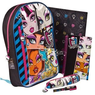   Monster High Filled Backpack and Stationery Set School Rucksack Bag