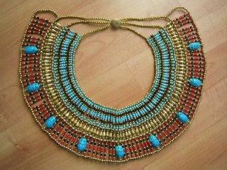   Belly Dance Egyptian Necklace CLEOPATRA w/9 Scarabs GypsyNEW