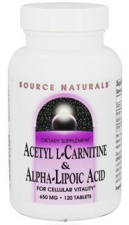 Source Naturals   Acetyl L Carnitine & Alpha Lipoic Acid For Cellular 