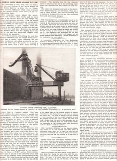 1908 Article Toledo Railway & Light Co Combined Gantry Crane & Coal 