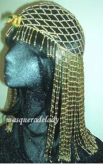   cleopatra bead headpiece roman party accessory hat cap goddess sexy