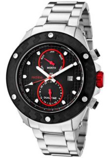 Red Line 10106 Watches,Mens Carbon Brake Black Dial Stainless Steel 