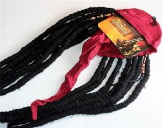 PIRATES of CARIBBEAN Jack Sparrow HEADWRAP WIG DREADS