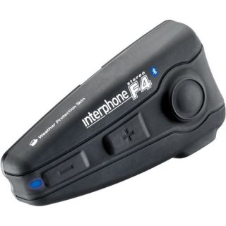   Interphone F4 Bluetooth Motorcycle Helmet Intercom Headset Single Pack