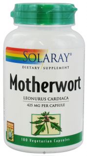 Solaray   Motherwort 425 mg.   100 Vegetarian Capsules Lepnurus 