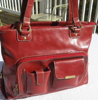Rosetti red hobo organizer handbag purse bag shoulder casino travel 