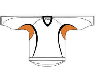 NEW! Senior 3 COLOR Hockey Jersey with Name and Number! White/Black 
