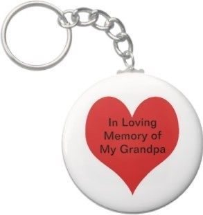 25 Inch In Loving Memory of My Grandpa Button Keychain