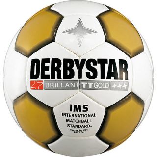 Derbystar Fußball Brillant TT Gold, Gr. 5 weiß/gelb im Karstadt 