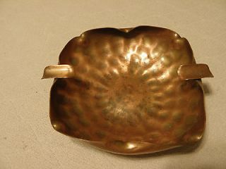 Hammered copper ash tray by Gregorian