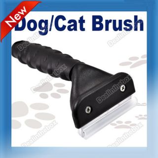   Medium Dog Cat Pet Shedding Grooming Tool Brush Comb Black 6.5cm