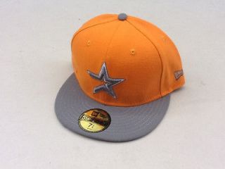 Houston Astros Hat New Era Fitted Cap 59FIFTY MLB Baseball 5950 Orange 