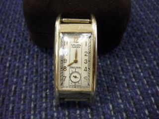RARE 14K Gold Deco GRUEN Curvex Extra Long Watch 1936