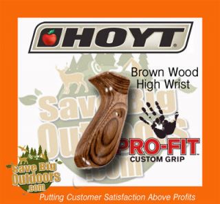 HOYT LEFT Handed LH Brown Wood hi wrist Bow Grip CRX 32 35 Carbon 