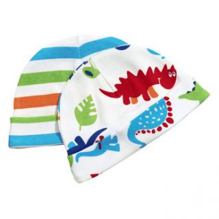 Pack of two cute Dinosaurs baby hats, to keep babys head warm and 