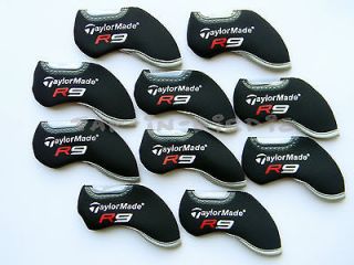   R9 Iron Headcovers Black Neoprene Golf Covers Fit R11 R9 R7 RBZ