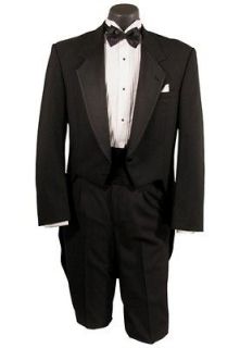 41 R Black Tuxedo Tailcoat Halloween Costume Tux Tail Coat Dracula 