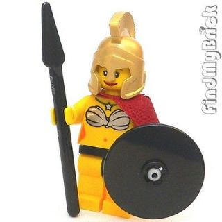 C117 Lego Custom Female Spartan Minifigure with Dark Red Shoulder 
