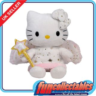TY Beanie Hello Kitty   Gold Angel 6 Soft Plush Toy