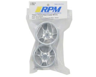 RPM Clawz Wide Base Crawler Wheels (Chrome) (2) [RPM82213]  RC Cars 