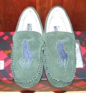 Mens Ralph Lauren POLO Suede Slippers Size 8