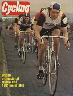 CYCLING WEEKLY 14/11/1981 SID BARRAS, JEFF MORRIS, FREDDY DESCHACT 