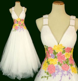 JOVANI 159998 White $500 Prom Dress Evening Wedding Gown Size 6 