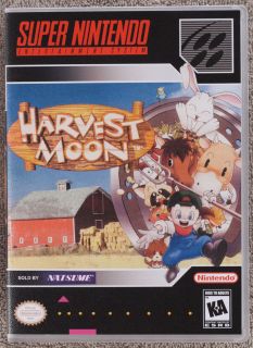 SNES Harvest Moon New Game Case *NO GAME*