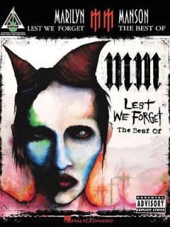 Hal Leonard Marilyn Manson Lest We forget The Best of Guitar Tab 