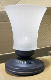 Hampton Bay 401 415 Ceiling Fixture Light Frosted Glass Oil Rubbed 