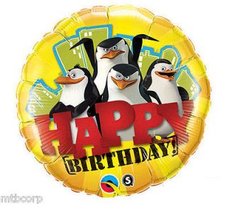 MADAGASCAR Penguins Happy Birthday Party Mylar Balloon