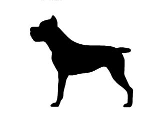 CANE CORSO metal steel not painted 7 inch USA silhouette