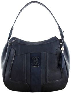 Guess Chesca Womens Midnight Blue Hobo Handbag Faux Leather