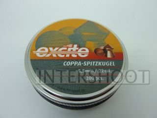 Excite Coppa Point Pellets For Hunting High Power Air Rifle .22 